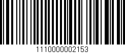 Código de barras (EAN, GTIN, SKU, ISBN): '1110000002153'