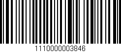 Código de barras (EAN, GTIN, SKU, ISBN): '1110000003846'