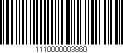 Código de barras (EAN, GTIN, SKU, ISBN): '1110000003860'