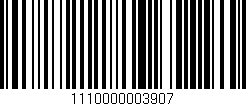 Código de barras (EAN, GTIN, SKU, ISBN): '1110000003907'