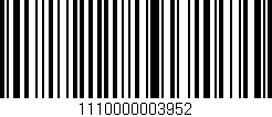 Código de barras (EAN, GTIN, SKU, ISBN): '1110000003952'