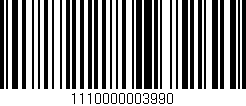Código de barras (EAN, GTIN, SKU, ISBN): '1110000003990'