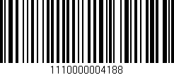 Código de barras (EAN, GTIN, SKU, ISBN): '1110000004188'