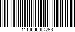 Código de barras (EAN, GTIN, SKU, ISBN): '1110000004256'