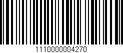 Código de barras (EAN, GTIN, SKU, ISBN): '1110000004270'