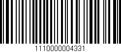 Código de barras (EAN, GTIN, SKU, ISBN): '1110000004331'