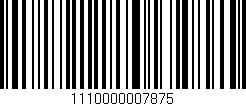 Código de barras (EAN, GTIN, SKU, ISBN): '1110000007875'