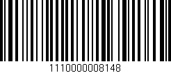 Código de barras (EAN, GTIN, SKU, ISBN): '1110000008148'