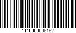 Código de barras (EAN, GTIN, SKU, ISBN): '1110000008162'
