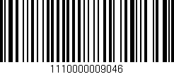 Código de barras (EAN, GTIN, SKU, ISBN): '1110000009046'