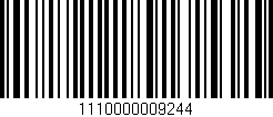 Código de barras (EAN, GTIN, SKU, ISBN): '1110000009244'