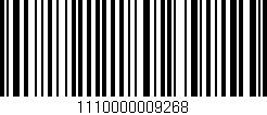 Código de barras (EAN, GTIN, SKU, ISBN): '1110000009268'