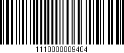 Código de barras (EAN, GTIN, SKU, ISBN): '1110000009404'