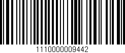 Código de barras (EAN, GTIN, SKU, ISBN): '1110000009442'