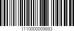 Código de barras (EAN, GTIN, SKU, ISBN): '1110000009893'