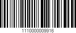 Código de barras (EAN, GTIN, SKU, ISBN): '1110000009916'