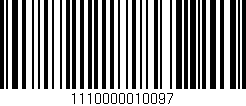 Código de barras (EAN, GTIN, SKU, ISBN): '1110000010097'