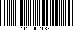 Código de barras (EAN, GTIN, SKU, ISBN): '1110000010677'