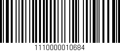 Código de barras (EAN, GTIN, SKU, ISBN): '1110000010684'