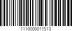 Código de barras (EAN, GTIN, SKU, ISBN): '1110000011513'