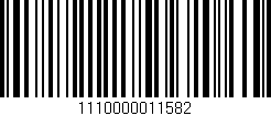 Código de barras (EAN, GTIN, SKU, ISBN): '1110000011582'