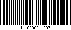 Código de barras (EAN, GTIN, SKU, ISBN): '1110000011896'