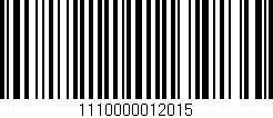 Código de barras (EAN, GTIN, SKU, ISBN): '1110000012015'
