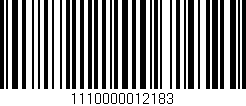 Código de barras (EAN, GTIN, SKU, ISBN): '1110000012183'