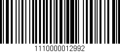 Código de barras (EAN, GTIN, SKU, ISBN): '1110000012992'