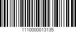 Código de barras (EAN, GTIN, SKU, ISBN): '1110000013135'