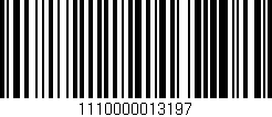 Código de barras (EAN, GTIN, SKU, ISBN): '1110000013197'