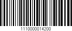 Código de barras (EAN, GTIN, SKU, ISBN): '1110000014200'