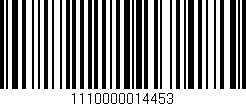 Código de barras (EAN, GTIN, SKU, ISBN): '1110000014453'