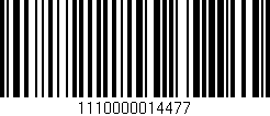 Código de barras (EAN, GTIN, SKU, ISBN): '1110000014477'