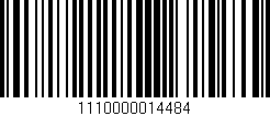 Código de barras (EAN, GTIN, SKU, ISBN): '1110000014484'