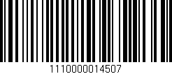 Código de barras (EAN, GTIN, SKU, ISBN): '1110000014507'