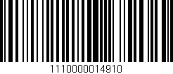 Código de barras (EAN, GTIN, SKU, ISBN): '1110000014910'