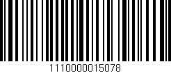 Código de barras (EAN, GTIN, SKU, ISBN): '1110000015078'