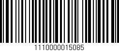 Código de barras (EAN, GTIN, SKU, ISBN): '1110000015085'