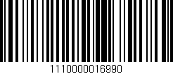 Código de barras (EAN, GTIN, SKU, ISBN): '1110000016990'