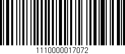 Código de barras (EAN, GTIN, SKU, ISBN): '1110000017072'