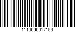 Código de barras (EAN, GTIN, SKU, ISBN): '1110000017188'
