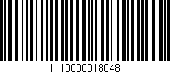 Código de barras (EAN, GTIN, SKU, ISBN): '1110000018048'