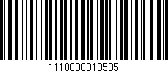 Código de barras (EAN, GTIN, SKU, ISBN): '1110000018505'
