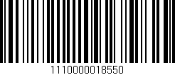 Código de barras (EAN, GTIN, SKU, ISBN): '1110000018550'