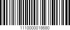 Código de barras (EAN, GTIN, SKU, ISBN): '1110000018680'