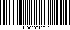 Código de barras (EAN, GTIN, SKU, ISBN): '1110000018710'
