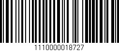 Código de barras (EAN, GTIN, SKU, ISBN): '1110000018727'