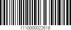 Código de barras (EAN, GTIN, SKU, ISBN): '1110000022618'