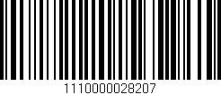 Código de barras (EAN, GTIN, SKU, ISBN): '1110000028207'